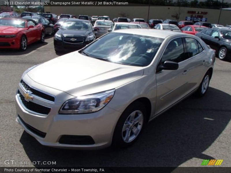 Champagne Silver Metallic / Jet Black/Titanium 2013 Chevrolet Malibu LS