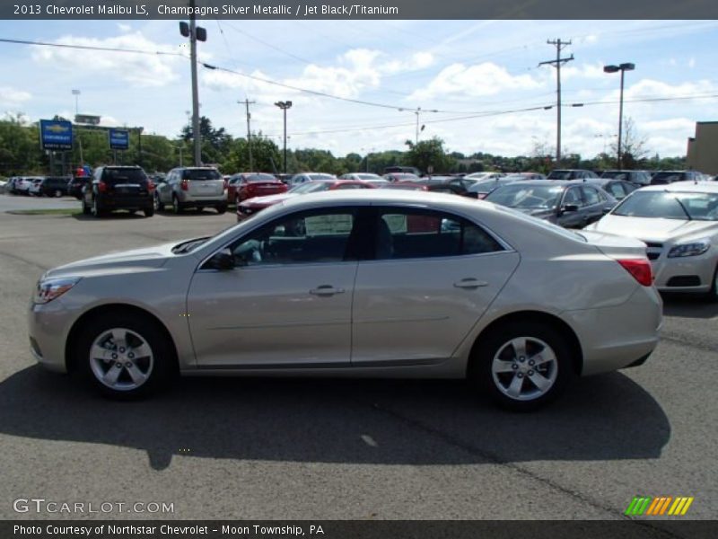 Champagne Silver Metallic / Jet Black/Titanium 2013 Chevrolet Malibu LS