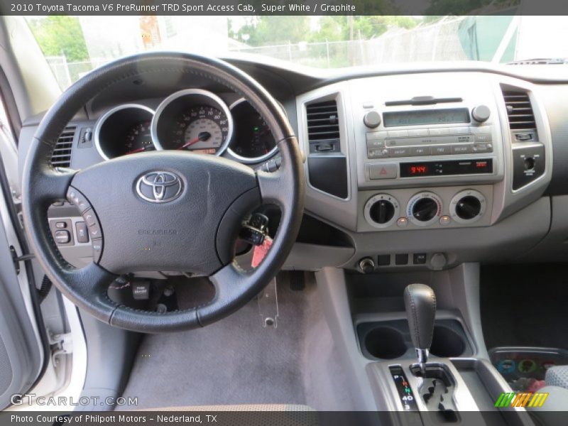 Super White / Graphite 2010 Toyota Tacoma V6 PreRunner TRD Sport Access Cab