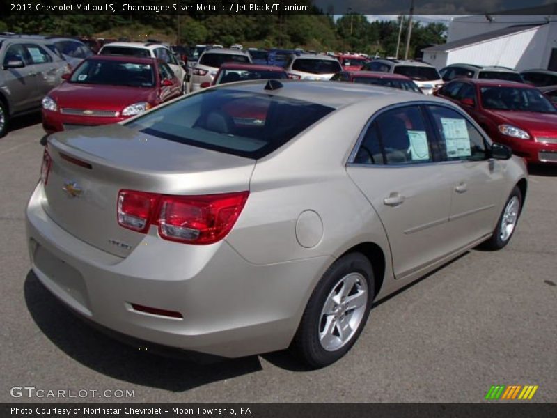 Champagne Silver Metallic / Jet Black/Titanium 2013 Chevrolet Malibu LS