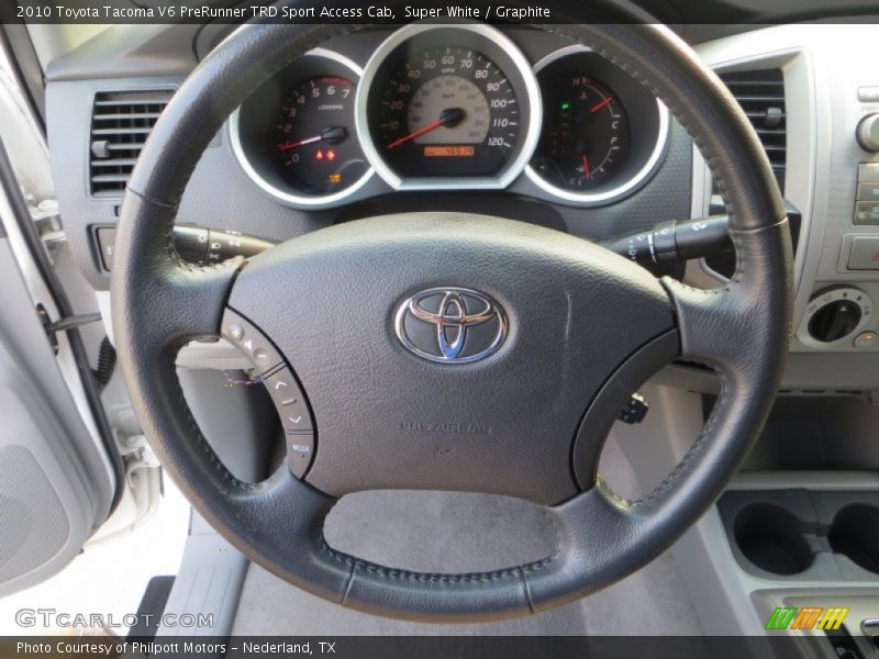 Super White / Graphite 2010 Toyota Tacoma V6 PreRunner TRD Sport Access Cab
