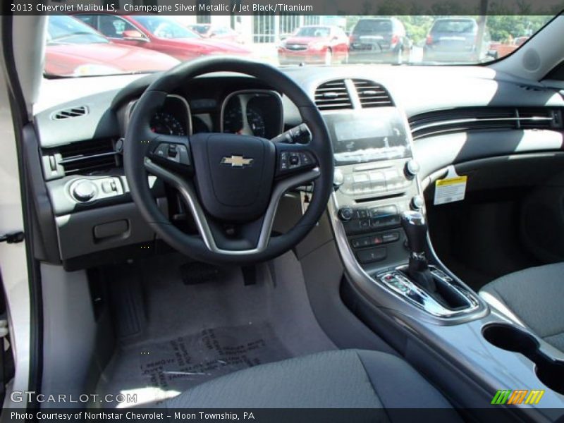 Champagne Silver Metallic / Jet Black/Titanium 2013 Chevrolet Malibu LS