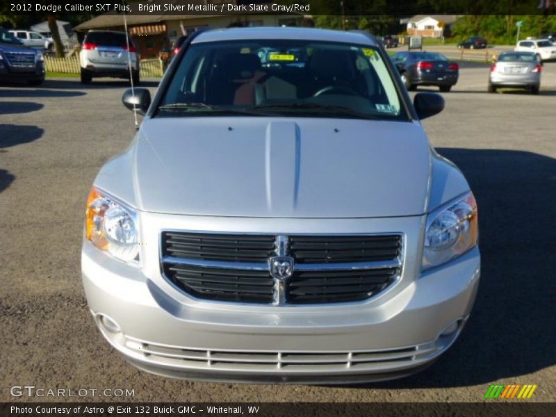 Bright Silver Metallic / Dark Slate Gray/Red 2012 Dodge Caliber SXT Plus