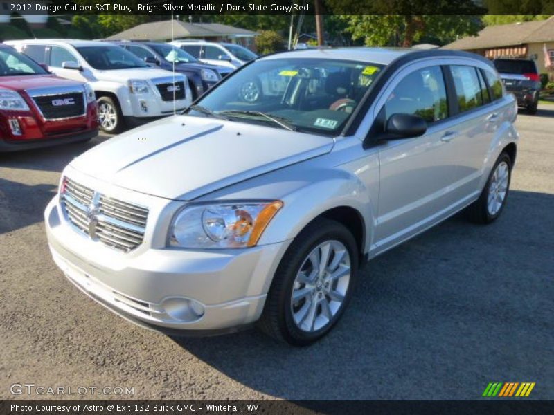 Bright Silver Metallic / Dark Slate Gray/Red 2012 Dodge Caliber SXT Plus