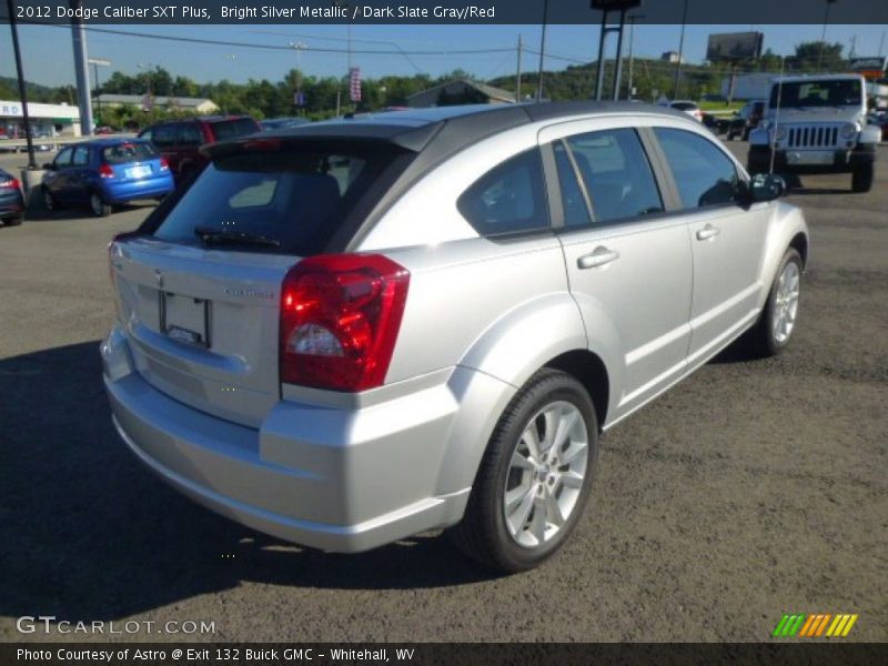 Bright Silver Metallic / Dark Slate Gray/Red 2012 Dodge Caliber SXT Plus