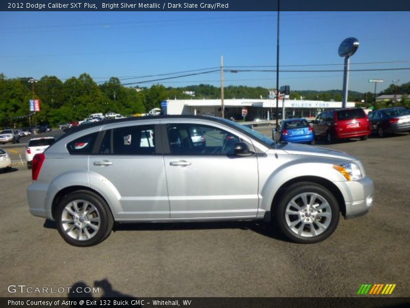 Bright Silver Metallic / Dark Slate Gray/Red 2012 Dodge Caliber SXT Plus