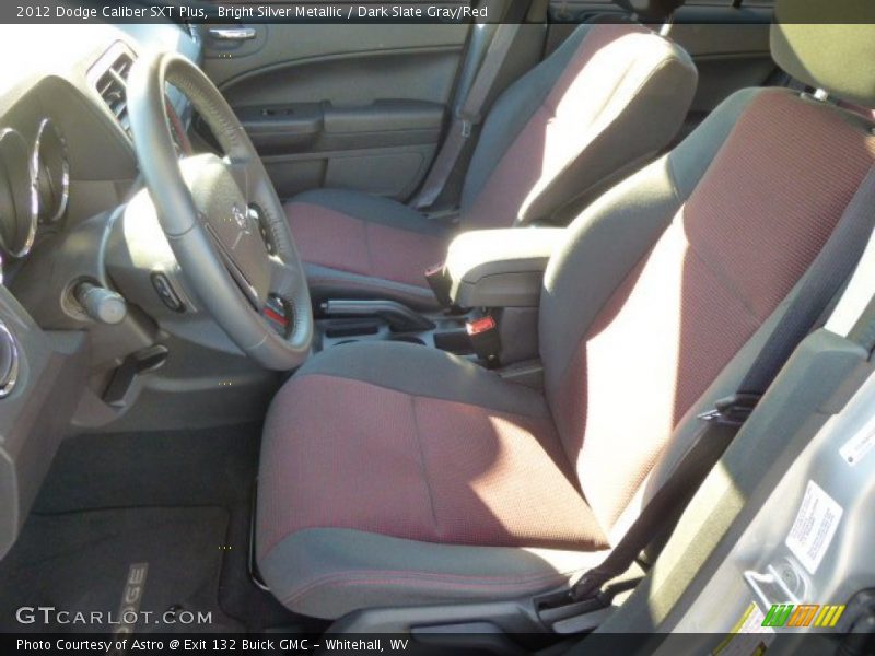 Bright Silver Metallic / Dark Slate Gray/Red 2012 Dodge Caliber SXT Plus