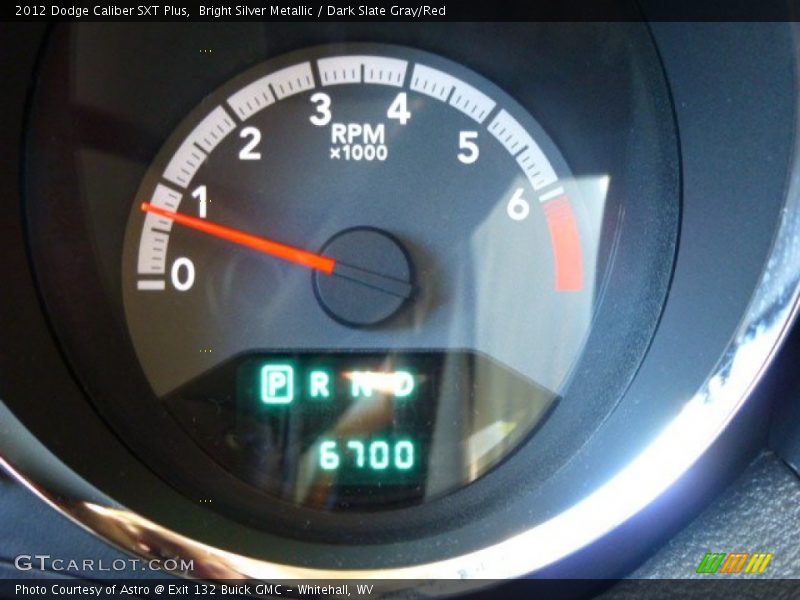 Bright Silver Metallic / Dark Slate Gray/Red 2012 Dodge Caliber SXT Plus