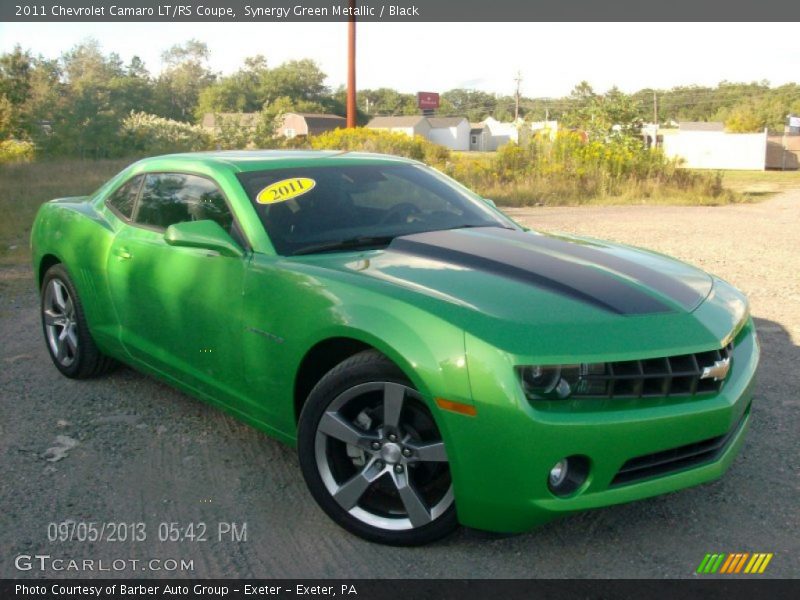 Synergy Green Metallic / Black 2011 Chevrolet Camaro LT/RS Coupe