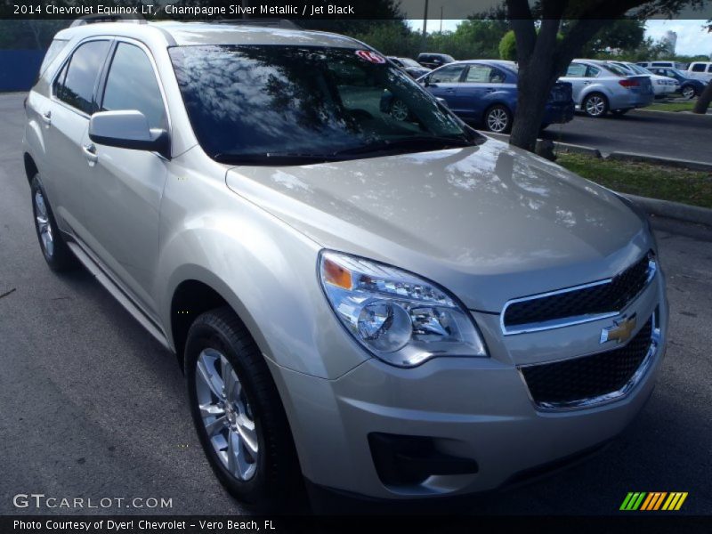 Champagne Silver Metallic / Jet Black 2014 Chevrolet Equinox LT