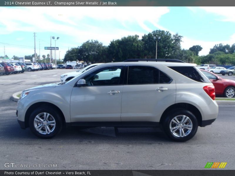 Champagne Silver Metallic / Jet Black 2014 Chevrolet Equinox LT