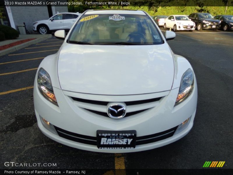 Performance White / Beige 2010 Mazda MAZDA6 s Grand Touring Sedan