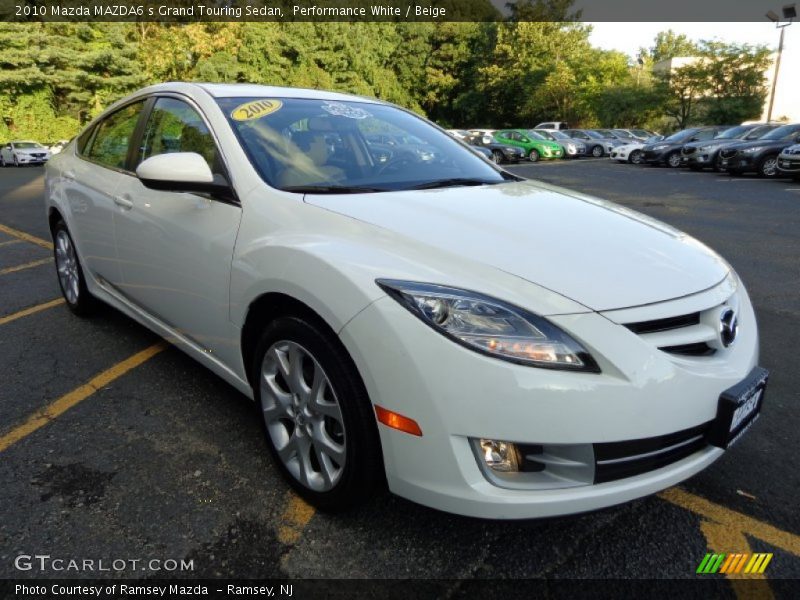 Performance White / Beige 2010 Mazda MAZDA6 s Grand Touring Sedan