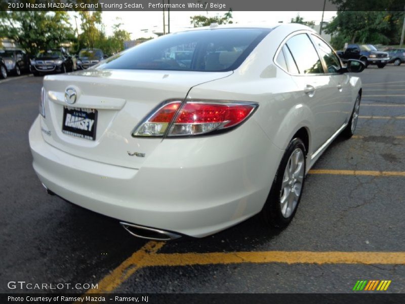 Performance White / Beige 2010 Mazda MAZDA6 s Grand Touring Sedan