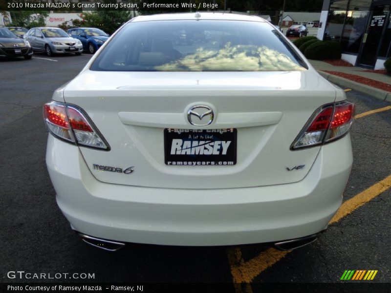 Performance White / Beige 2010 Mazda MAZDA6 s Grand Touring Sedan