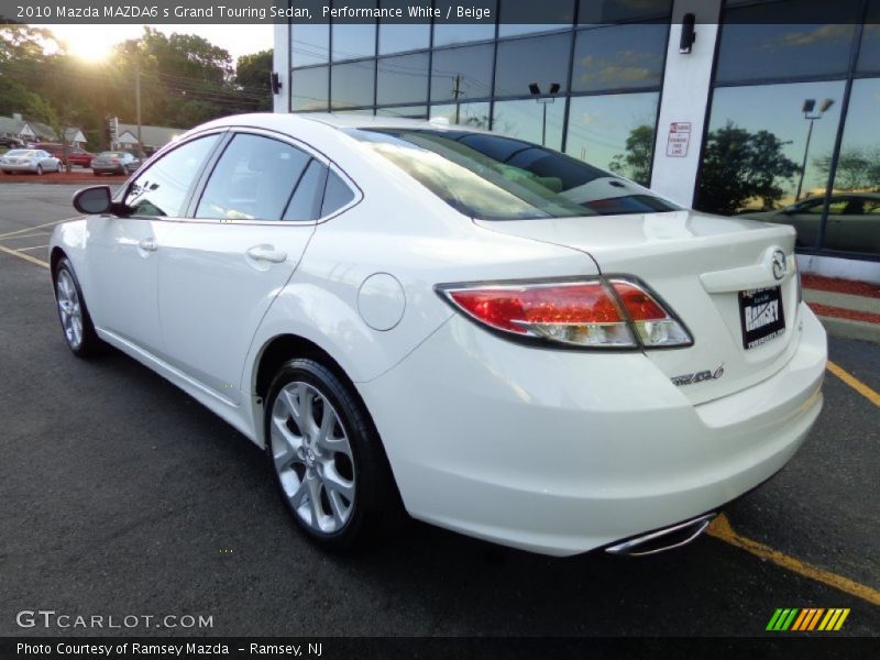 Performance White / Beige 2010 Mazda MAZDA6 s Grand Touring Sedan