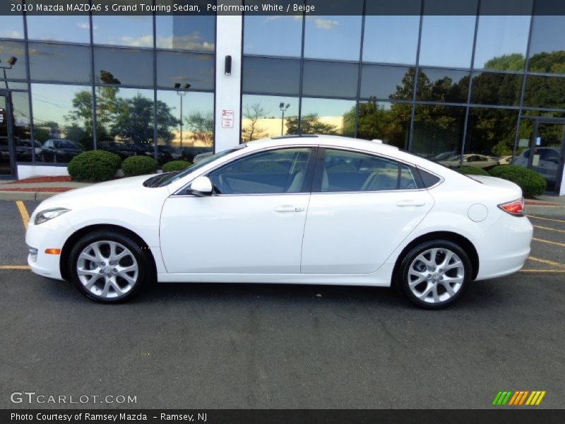 Performance White / Beige 2010 Mazda MAZDA6 s Grand Touring Sedan