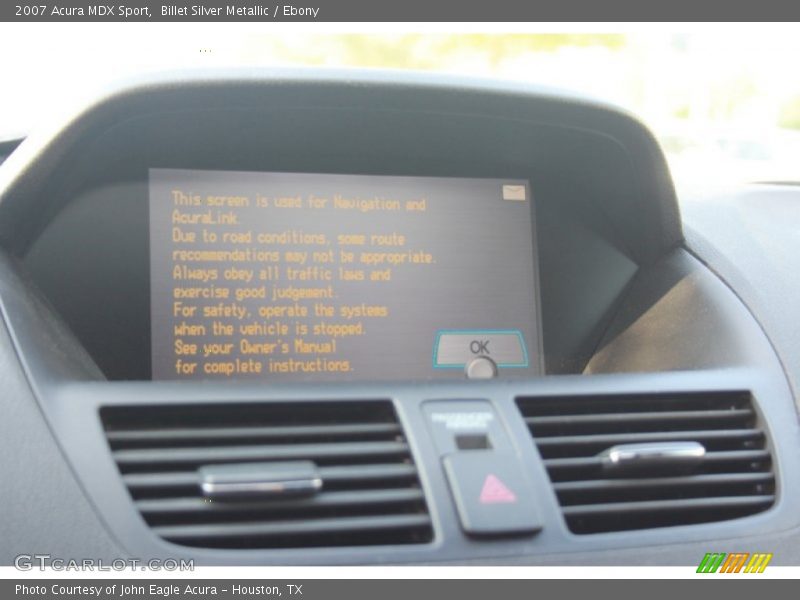 Billet Silver Metallic / Ebony 2007 Acura MDX Sport