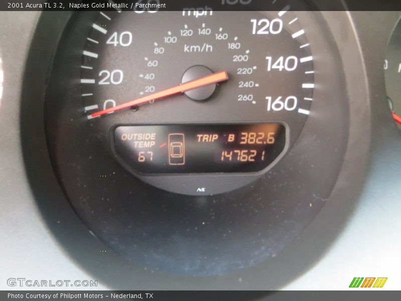 Naples Gold Metallic / Parchment 2001 Acura TL 3.2