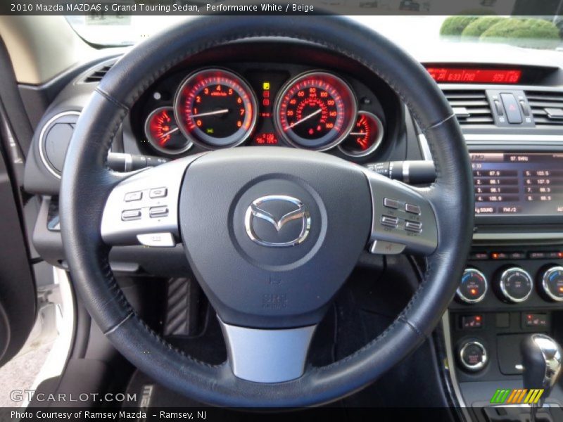 Performance White / Beige 2010 Mazda MAZDA6 s Grand Touring Sedan