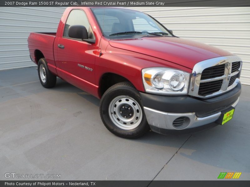 Inferno Red Crystal Pearl / Medium Slate Gray 2007 Dodge Ram 1500 ST Regular Cab