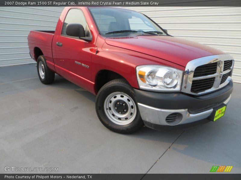 Inferno Red Crystal Pearl / Medium Slate Gray 2007 Dodge Ram 1500 ST Regular Cab