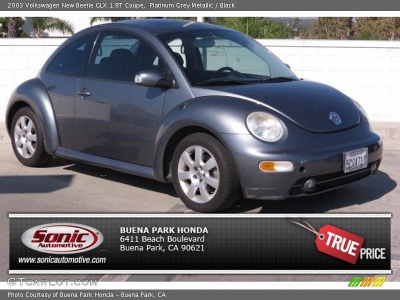 Platinum Grey Metallic / Black 2003 Volkswagen New Beetle GLX 1.8T Coupe