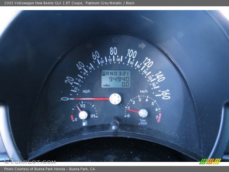 Platinum Grey Metallic / Black 2003 Volkswagen New Beetle GLX 1.8T Coupe