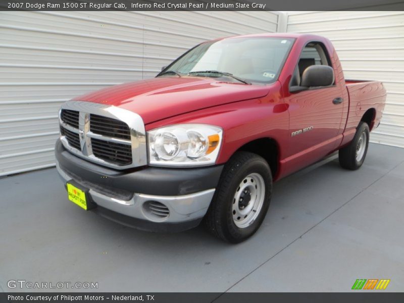 Inferno Red Crystal Pearl / Medium Slate Gray 2007 Dodge Ram 1500 ST Regular Cab