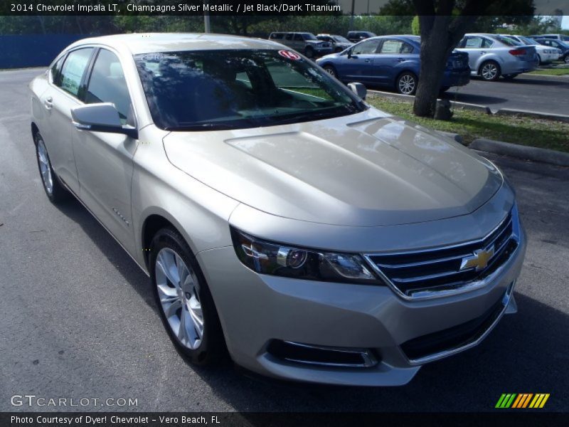 Champagne Silver Metallic / Jet Black/Dark Titanium 2014 Chevrolet Impala LT