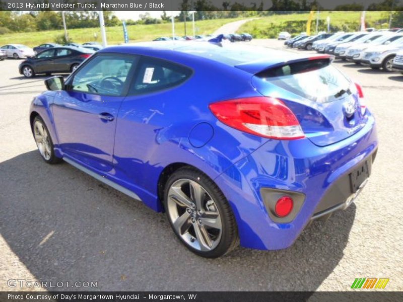 Marathon Blue / Black 2013 Hyundai Veloster Turbo