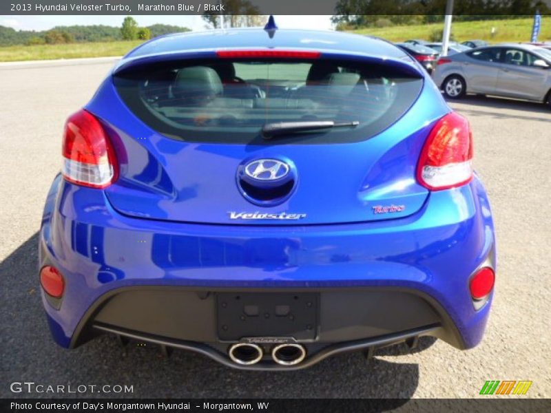 Marathon Blue / Black 2013 Hyundai Veloster Turbo