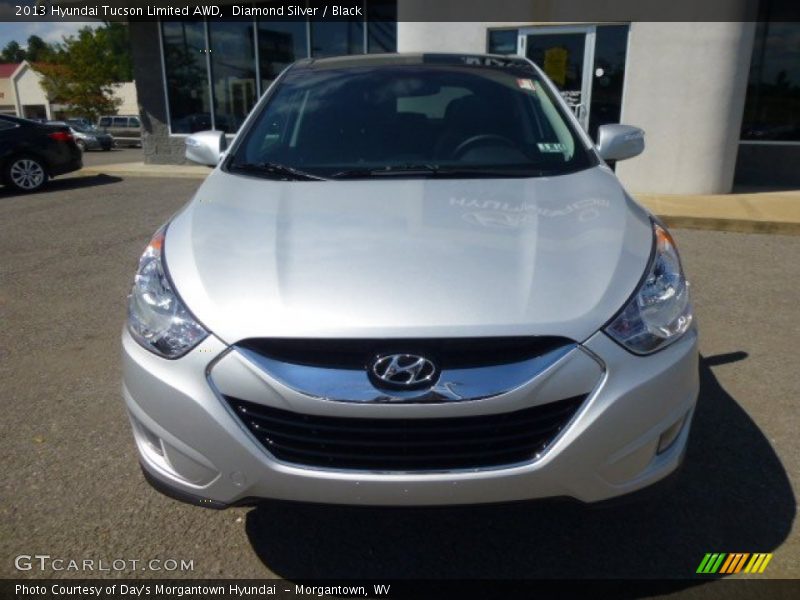 Diamond Silver / Black 2013 Hyundai Tucson Limited AWD
