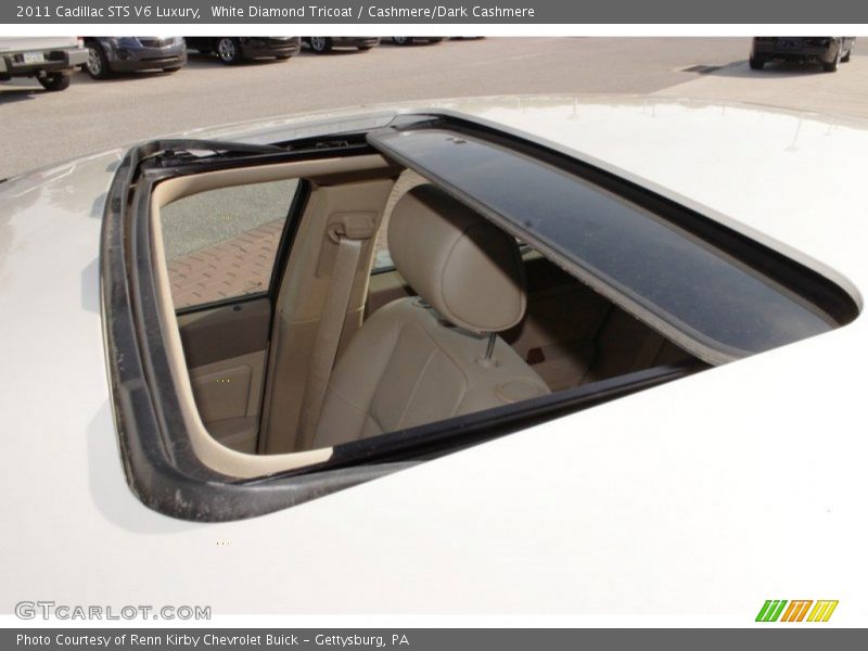 White Diamond Tricoat / Cashmere/Dark Cashmere 2011 Cadillac STS V6 Luxury
