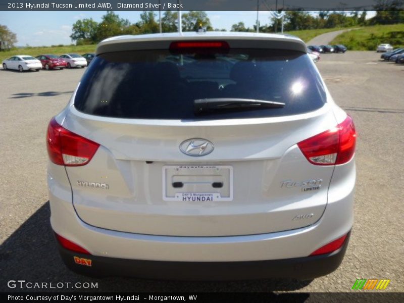 Diamond Silver / Black 2013 Hyundai Tucson Limited AWD