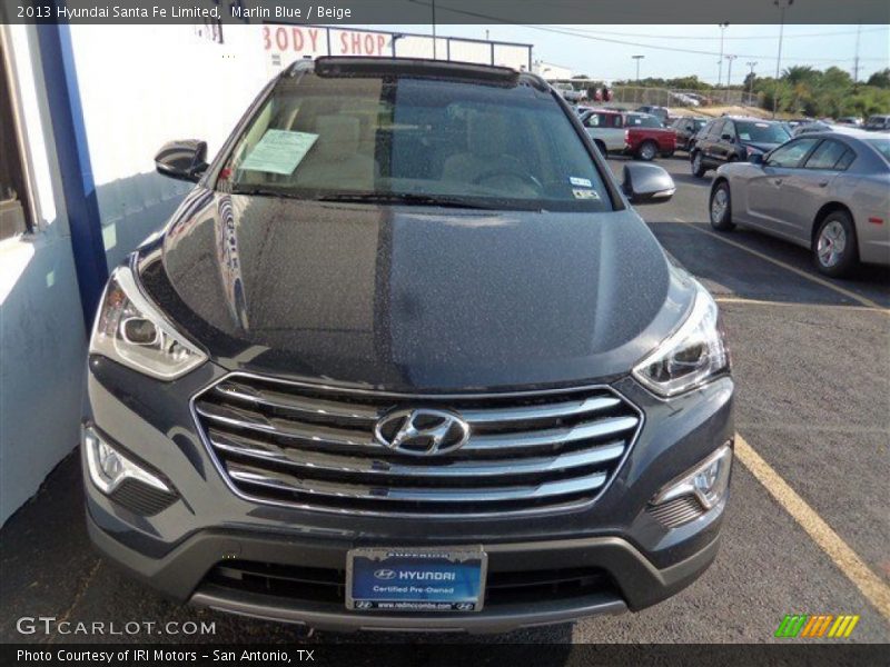 Marlin Blue / Beige 2013 Hyundai Santa Fe Limited