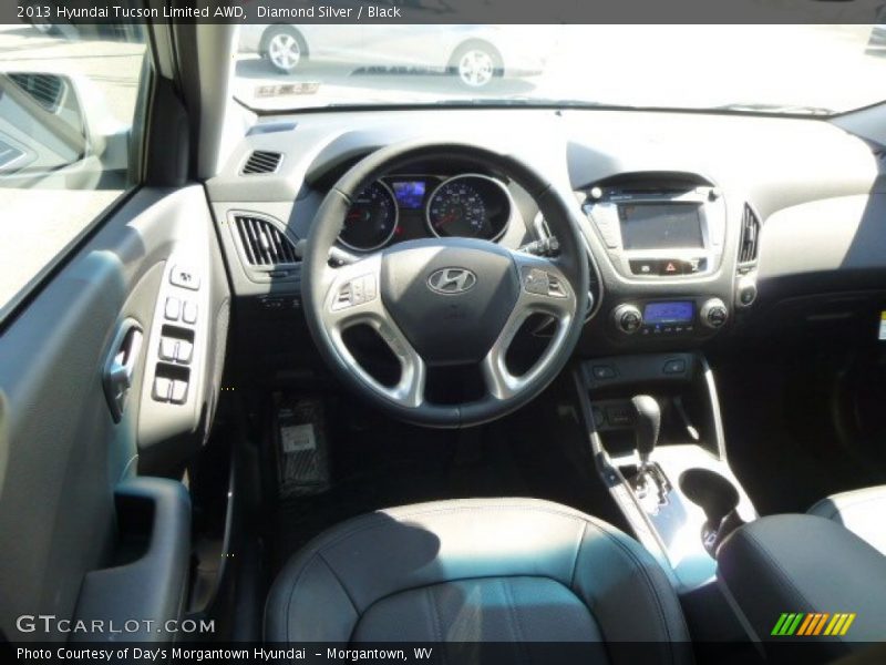Diamond Silver / Black 2013 Hyundai Tucson Limited AWD