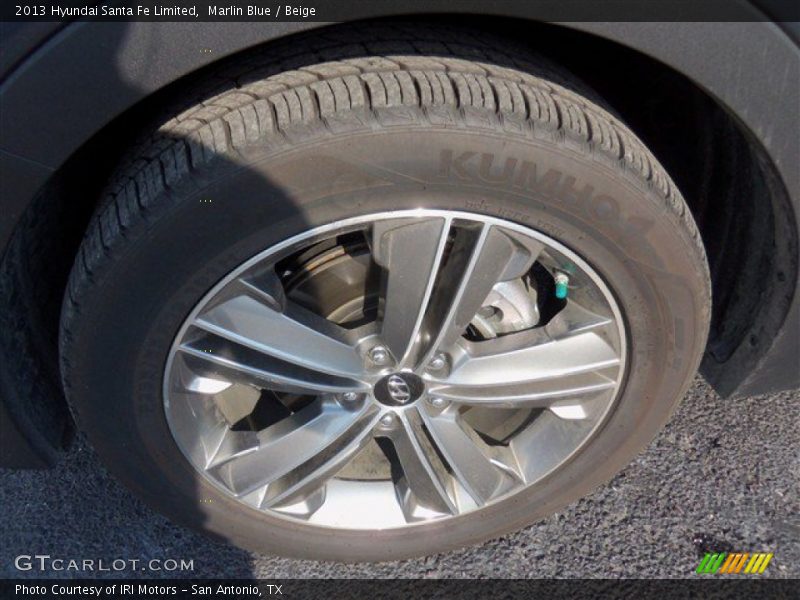 Marlin Blue / Beige 2013 Hyundai Santa Fe Limited