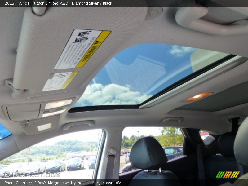 Diamond Silver / Black 2013 Hyundai Tucson Limited AWD