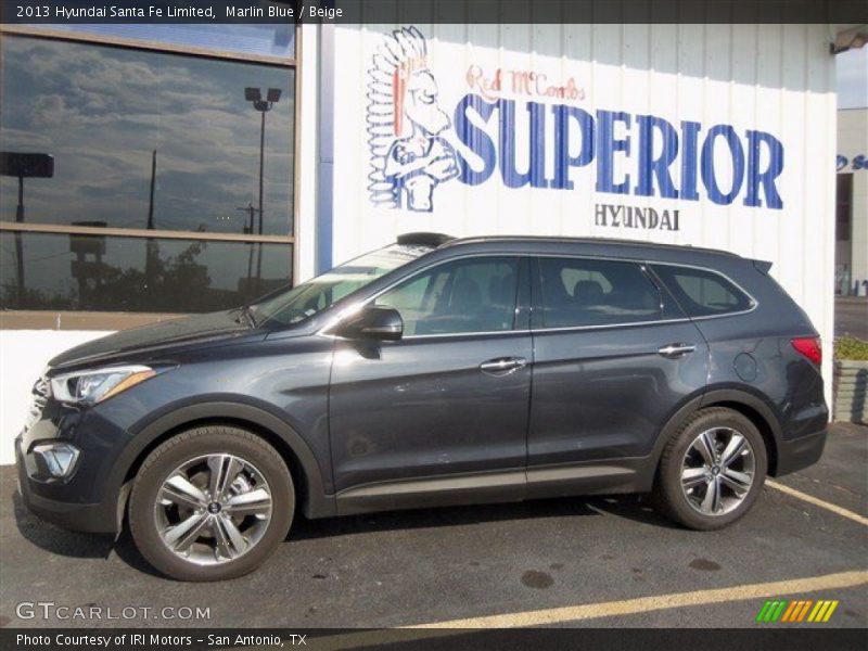 Marlin Blue / Beige 2013 Hyundai Santa Fe Limited