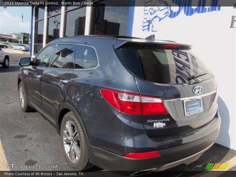 Marlin Blue / Beige 2013 Hyundai Santa Fe Limited