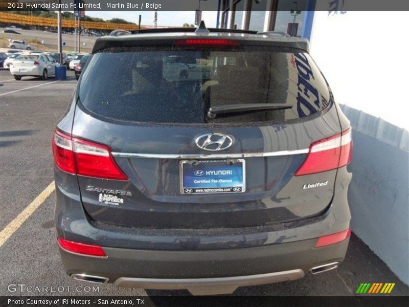Marlin Blue / Beige 2013 Hyundai Santa Fe Limited