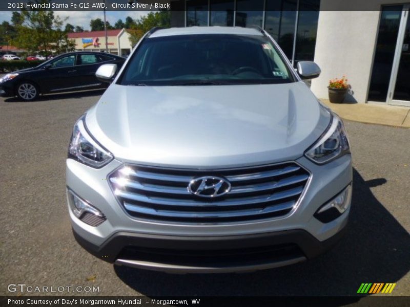 Circuit Silver / Black 2013 Hyundai Santa Fe GLS AWD