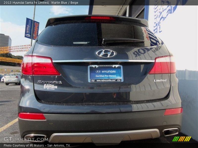Marlin Blue / Beige 2013 Hyundai Santa Fe Limited