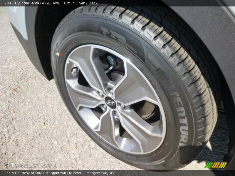 Circuit Silver / Black 2013 Hyundai Santa Fe GLS AWD