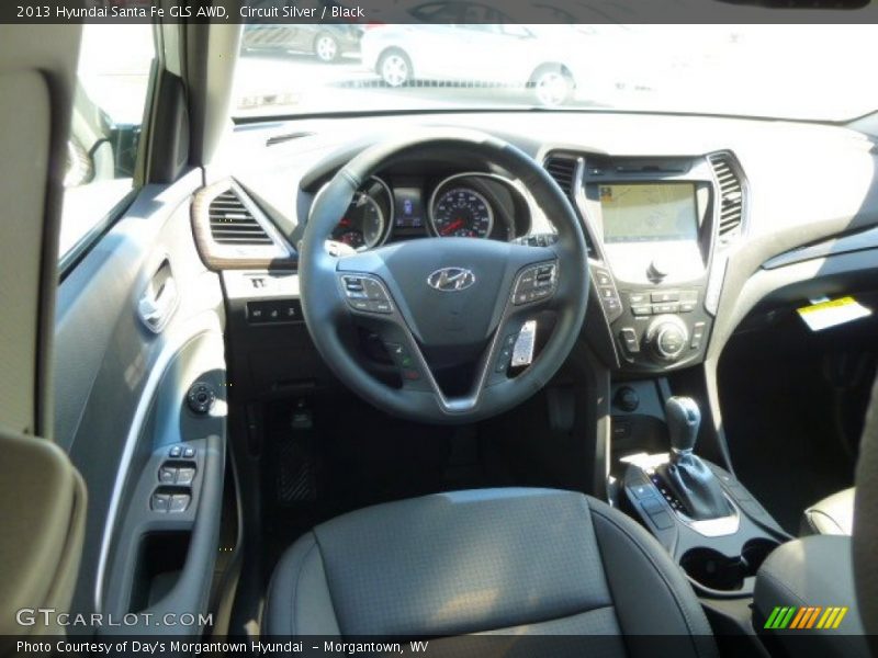 Circuit Silver / Black 2013 Hyundai Santa Fe GLS AWD