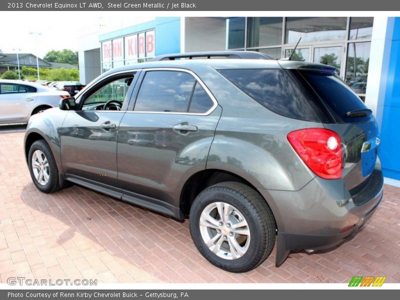 Steel Green Metallic / Jet Black 2013 Chevrolet Equinox LT AWD
