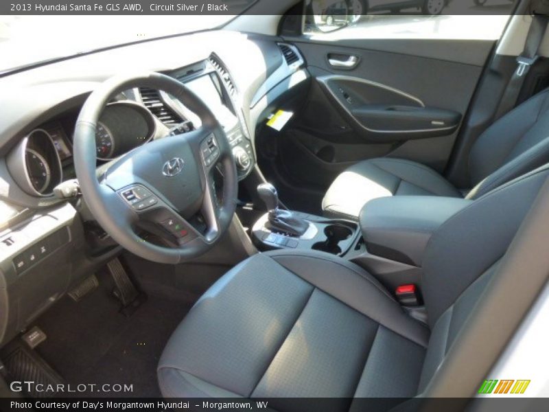 Circuit Silver / Black 2013 Hyundai Santa Fe GLS AWD