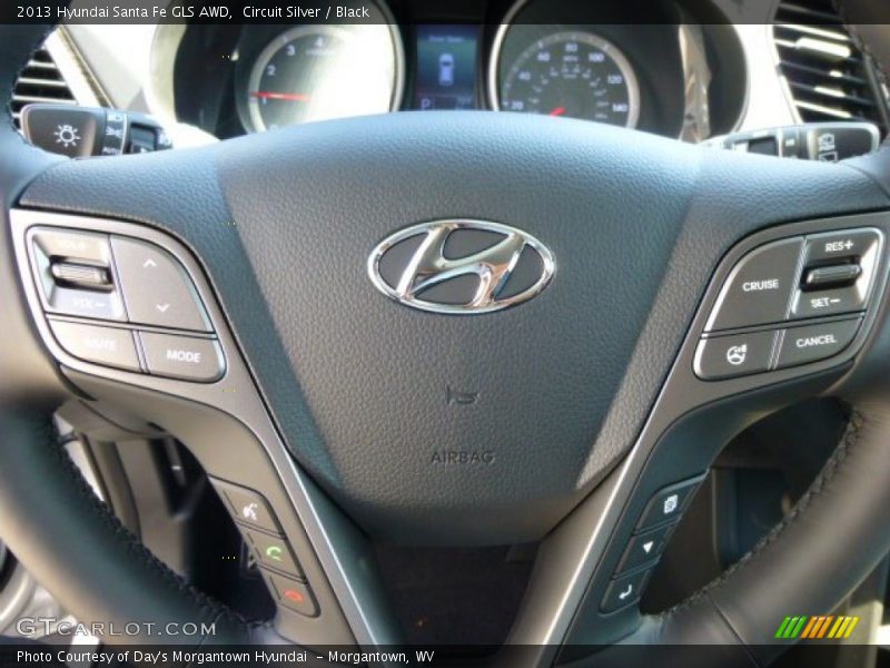 Circuit Silver / Black 2013 Hyundai Santa Fe GLS AWD