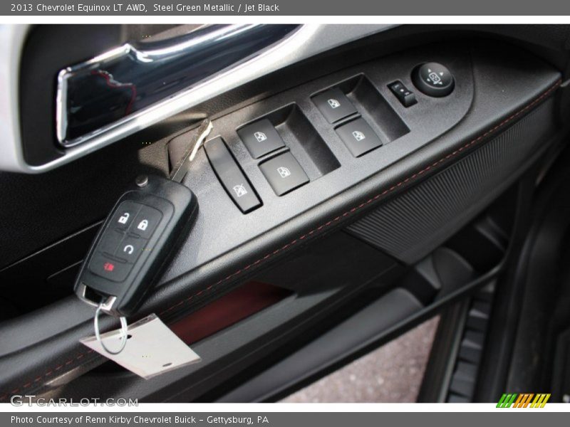 Steel Green Metallic / Jet Black 2013 Chevrolet Equinox LT AWD